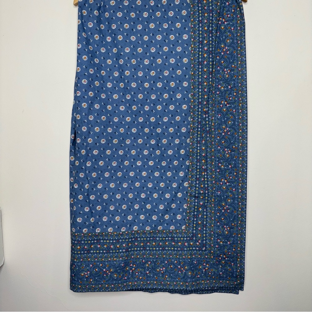 Valdrome French Provencal Tablecloth Flowers Blue 63" X 77"  France